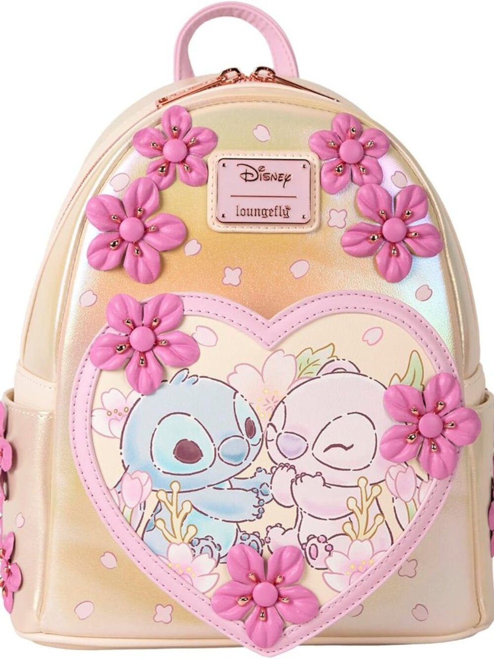 Loungefly Disney Cute Stitch Mini Backpack Heart Floral